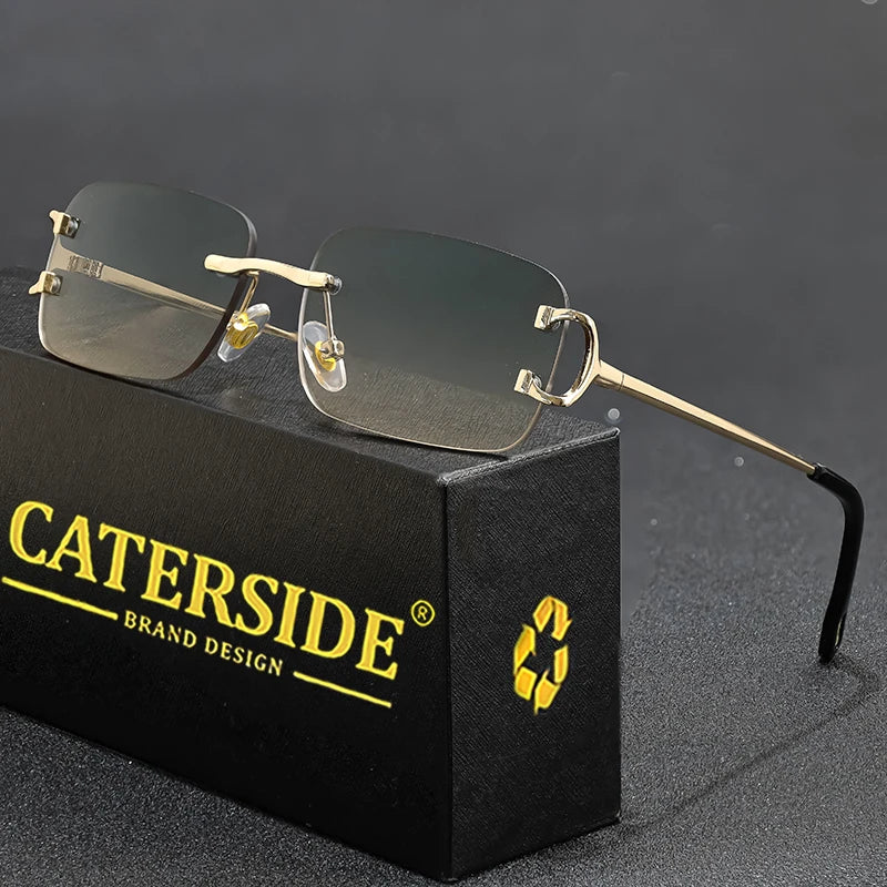 „EdgeLine™ Rechteckige Sonnenbrille – Randlos, Stylish, UV400“