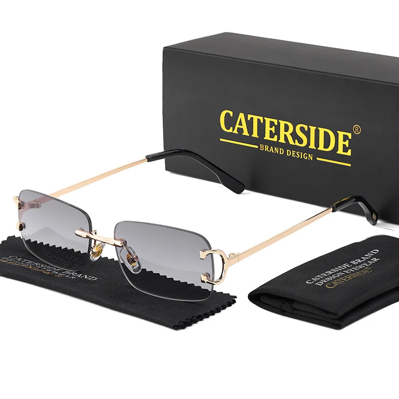 „EdgeLine™ Rechteckige Sonnenbrille – Randlos, Stylish, UV400“