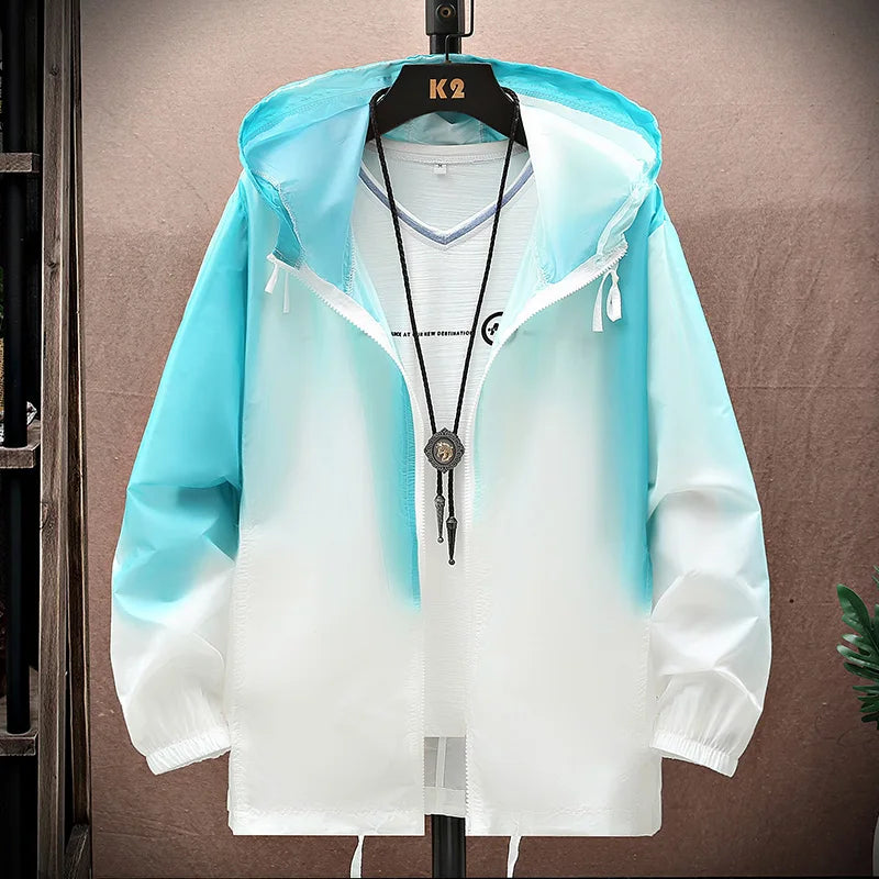 Leichte Damenjacke mit Gradient & Hüftschnitt