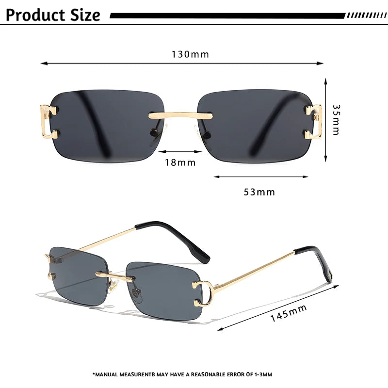 „EdgeLine™ Rechteckige Sonnenbrille – Randlos, Stylish, UV400“