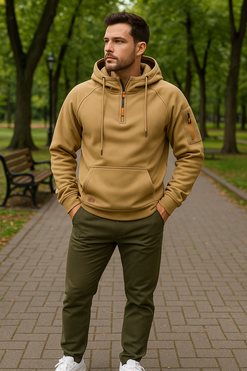 Lässiger Fleece-Hoodie – Oversized Fit für Herren