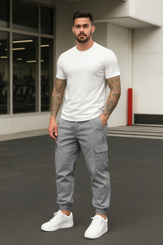 FlexCargo™ Herren Cargohose – Outdoor-Ready mit Kordelzug & Multi-Pocket-Design