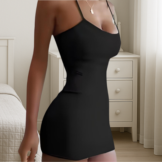 Summer Spaghetti Strap Mini Dress 2024 Women Sexy Bodycon Club Party Dresses Short Female Camisole Solid Black Sheath Sundress