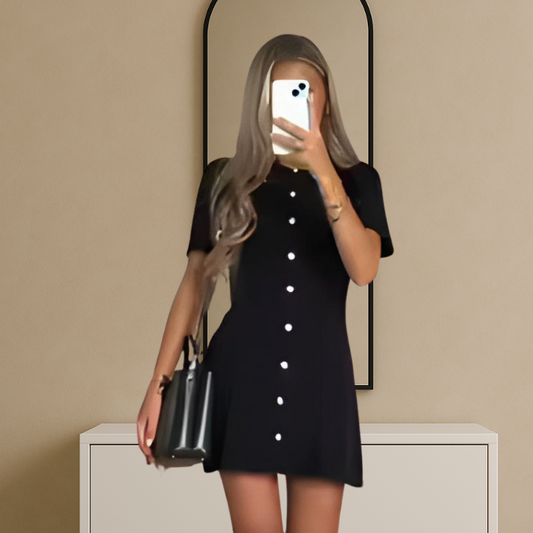 Elegantes Rippstrick-Kleid mit Hoher Taille – Trendy & Feminin