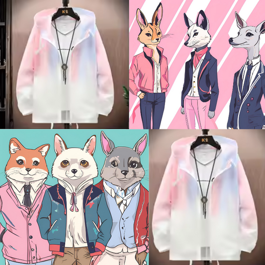 Leichte Damenjacke mit Gradient & Hüftschnitt