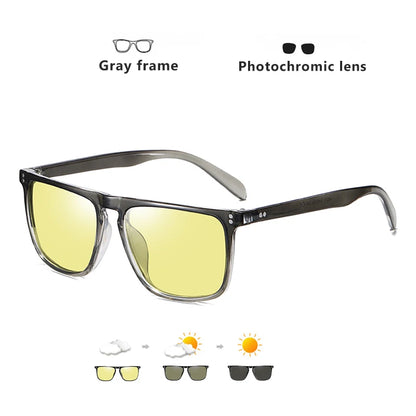 Rivet Square Fotochromatische Sonnenbrille – perfekte Sicht bei Tag & Nacht! Polarisierte Gläser, UV400-Schutz & Anti-Glare-Technologie für sicheres Fahren. Stilvoll, robust & ultraleicht – für Männer & Frauen. Hol dir den Premium-Look jetzt!