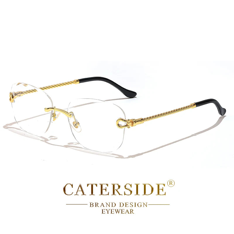 CATERSIDE Retro Sonnenbrille – stilvoll & randlos! Edles Design, sanfter Farbverlauf & UV400-Schutz für ultimativen Look & Komfort. Perfekt für Partys, Fashion & Sonnentage. Setze ein Statement mit purem Luxus!