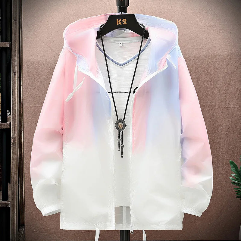 Leichte Damenjacke mit Gradient & Hüftschnitt