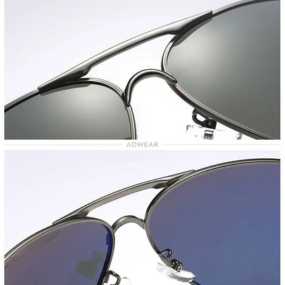 AOWEAR Herren Aviator Sonnenbrille – Stil trifft Funktion! Polarisierte HD-Gläser für klare Sicht, UV400-Schutz für maximale Sicherheit. Leicht, robust & ultrabequem – perfekt für Autofahren, Sport & Alltag. Hol dir jetzt den ultimativen Piloten-Look!