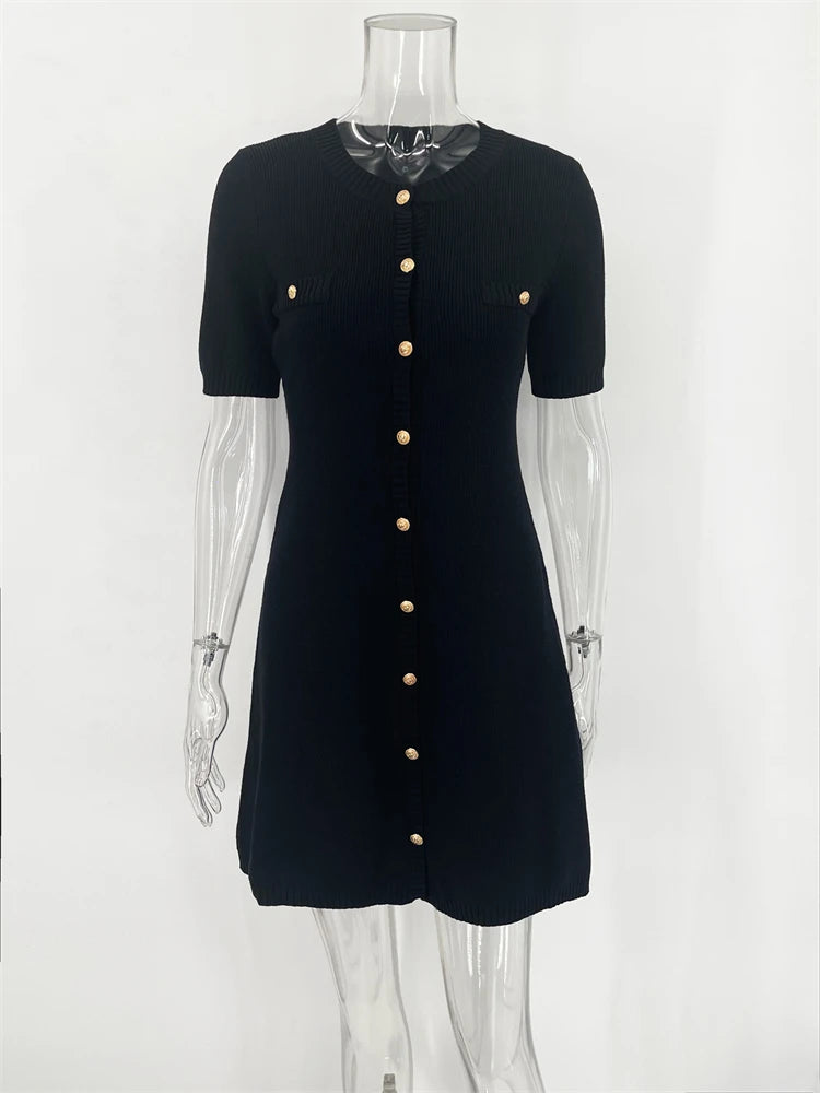 Elegantes Rippstrick-Kleid mit Hoher Taille – Trendy & Feminin