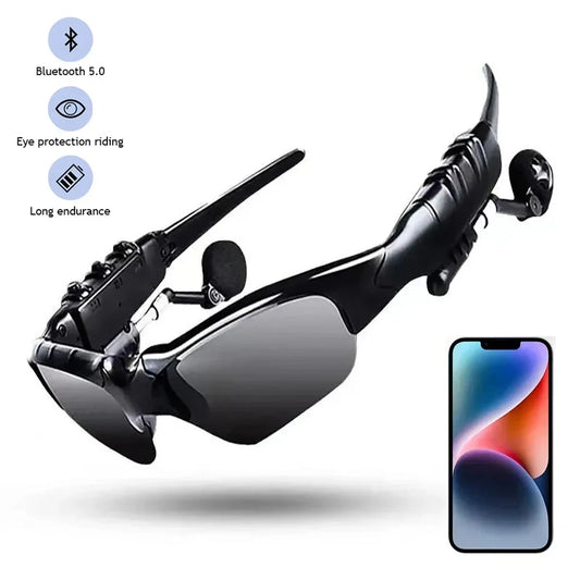 Erlebe ultimativen Sound & Schutz!  Sport-Sonnenbrille mit Bluetooth 5.0, polarisierten Gläsern & integriertem Headset für Musik & Anrufe. Perfekt für Radfahren, Fahren & Outdoor-Abenteuer. Stylisch, kabellos, leistungsstark!