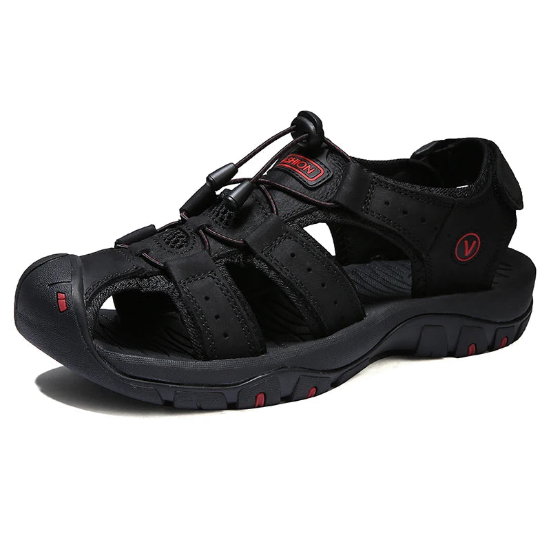 „BreezeWalk™ Sommer Herren Sandalen – Leder, atmungsaktiv & bequem“