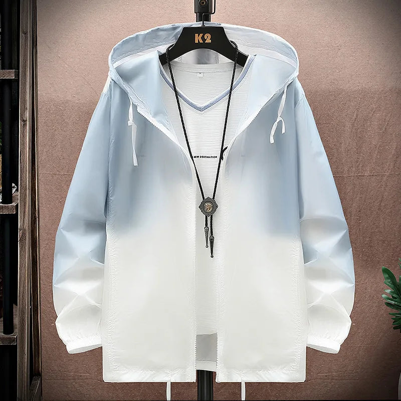 Leichte Damenjacke mit Gradient & Hüftschnitt