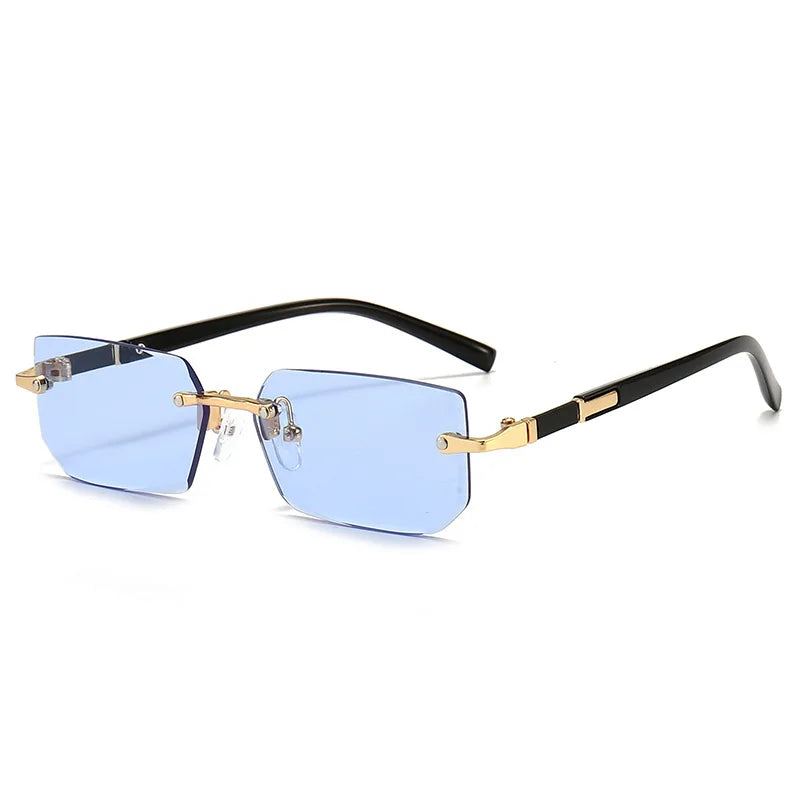 Randlose Sonnenbrille Rechteck Model Beliebt für Damen und Herren. Geeignet für den Sommer für Reisen, am Strand , im Schwimmbad und für die freizeit.