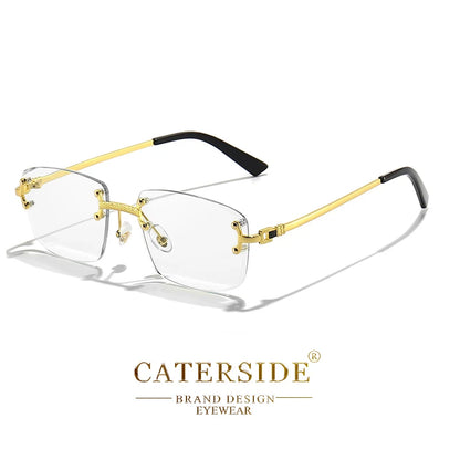 CATERSIDE Punk-Sonnenbrille – luxuriös, randlos & absolut im Trend! Rechteckiges Design, Metall-Details & UV400-Gläser für Style & Schutz. Perfekt für Männer & Frauen, ob Sport oder Streetwear. Hol dir den 2024er Look