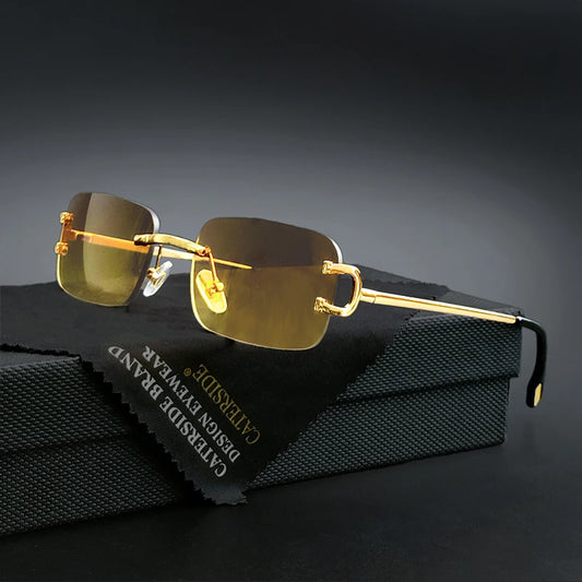 „EdgeLine™ Rechteckige Sonnenbrille – Randlos, Stylish, UV400“
