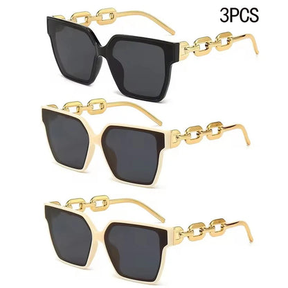 Stylische Retro-Sonnenbrille für Damen mit rechteckigem Vintage-Design. Hochwertige Markengläser bieten UV-Schutz. Perfekt für Modebewusste – ideal zum Fahren oder als trendiges Accessoire!