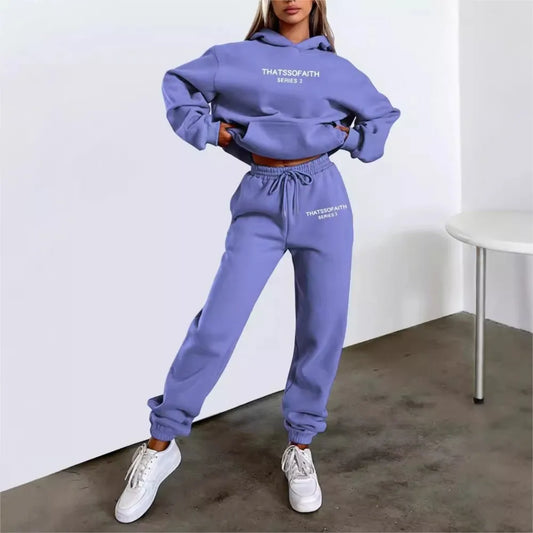 Damen Freizeit-Set – Stylischer Hoodie & Bequeme Jogginghose