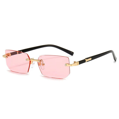 Randlose Sonnenbrille Rechteck Model Beliebt für Damen und Herren. Geeignet für den Sommer für Reisen, am Strand , im Schwimmbad und für die freizeit.