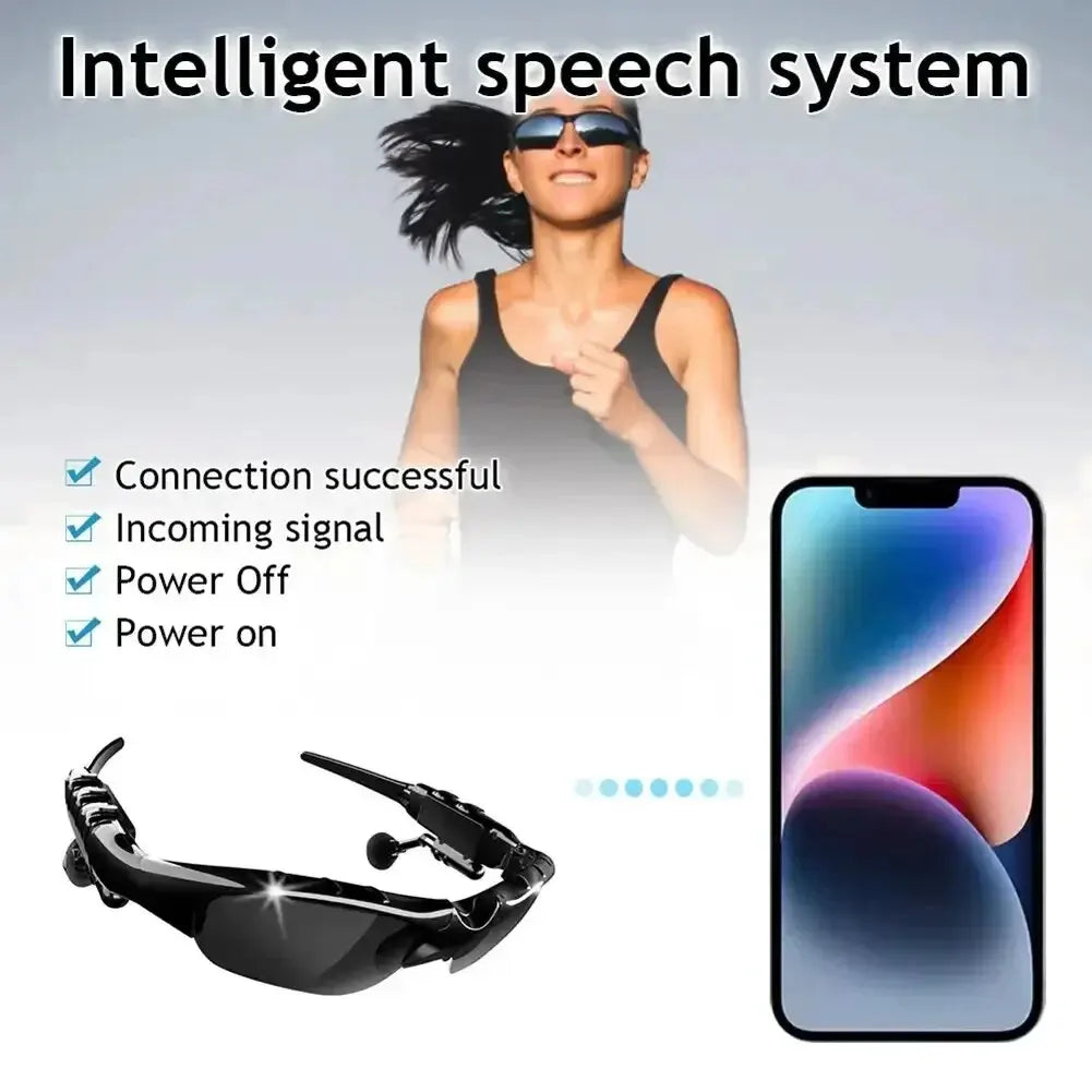 Erlebe ultimativen Sound & Schutz!  Sport-Sonnenbrille mit Bluetooth 5.0, polarisierten Gläsern & integriertem Headset für Musik & Anrufe. Perfekt für Radfahren, Fahren & Outdoor-Abenteuer. Stylisch, kabellos, leistungsstark!