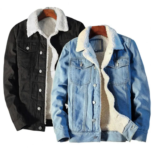 Gefütterte Jeansjacke für Herren – Warm, Stylisch & Winterfest