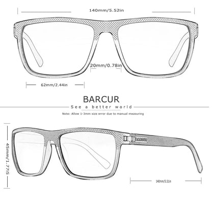 BARCUR TR90 Sonnenbrille für Männer & Frauen – ultraleicht, polarisiert & sportlich. Bietet UVAB-Schutz für klare Sicht & maximalen Komfort. Perfekt für Outdoor-Aktivitäten & stilbewusste Träger!