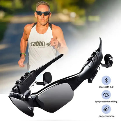 Erlebe ultimativen Sound & Schutz!  Sport-Sonnenbrille mit Bluetooth 5.0, polarisierten Gläsern & integriertem Headset für Musik & Anrufe. Perfekt für Radfahren, Fahren & Outdoor-Abenteuer. Stylisch, kabellos, leistungsstark!