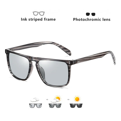 Rivet Square Fotochromatische Sonnenbrille – perfekte Sicht bei Tag & Nacht! Polarisierte Gläser, UV400-Schutz & Anti-Glare-Technologie für sicheres Fahren. Stilvoll, robust & ultraleicht – für Männer & Frauen. Hol dir den Premium-Look jetzt!