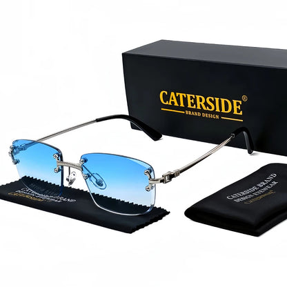 CATERSIDE Punk-Sonnenbrille – luxuriös, randlos & absolut im Trend! Rechteckiges Design, Metall-Details & UV400-Gläser für Style & Schutz. Perfekt für Männer & Frauen, ob Sport oder Streetwear. Hol dir den 2024er Look