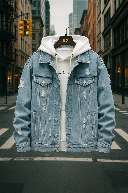 DenimRebel™ Jeansjacke für Männer – Stylisch. Rough. Zeitlos.